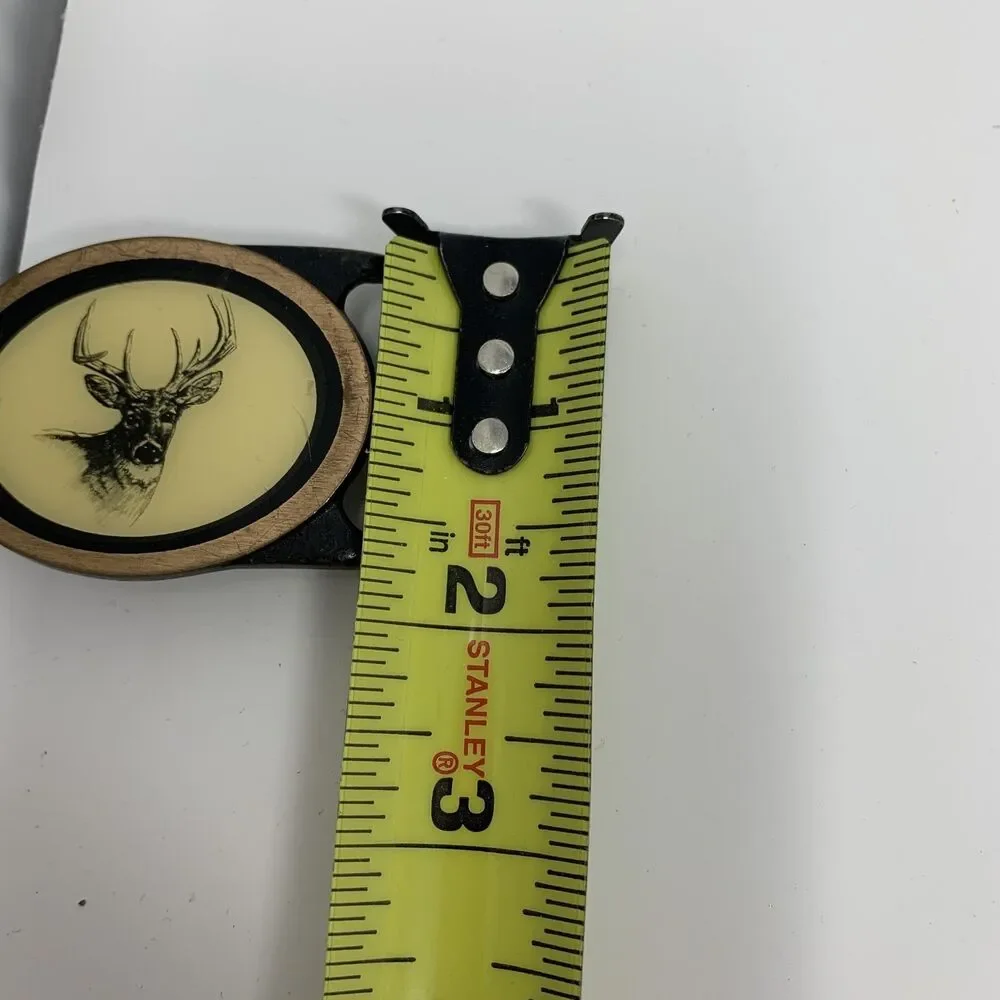 Tech Ether Guild Deer Buck Belt Buckle Mens Oval Western Brass Wildlife